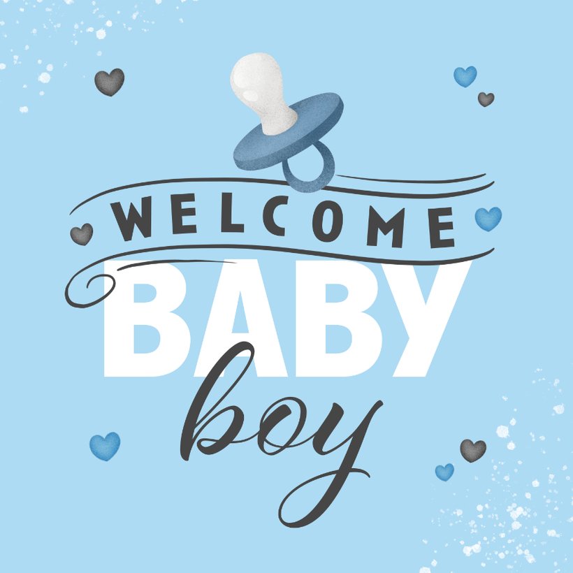 Karte Glückwunsch'Baby Boy | Send a Smile