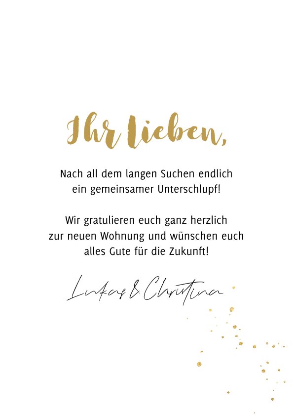 Karte Glückwunsch Einzug Haus aus Zweigen | Send a Smile