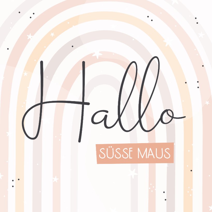 Karte Glückwunsch Geburt'Hallo, süße Maus Send a Smile