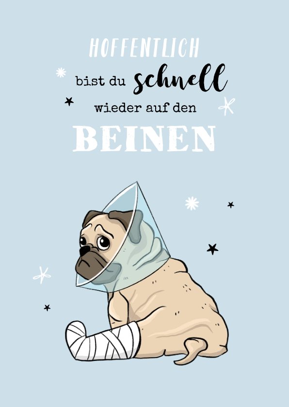 Karte Gute Besserung mit Hund | Send a Smile