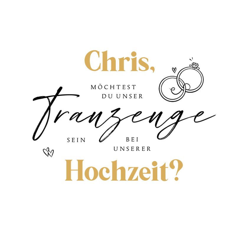 Karte Trauzeuge Eheringe Hochzeitskarten Send a Smile