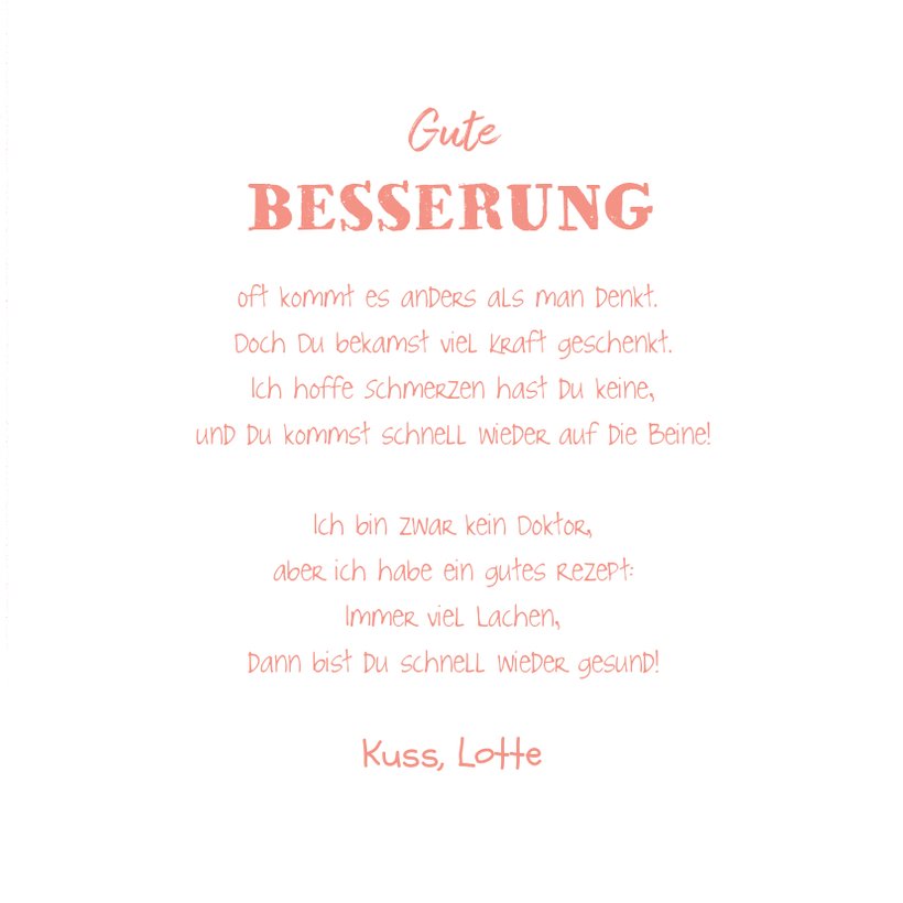 Gute Besserung Werd Schnell Wieder Gesund