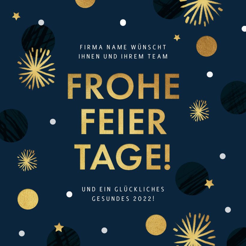 KundenWeihnachtskarte'Frohe Feiertage Send a Smile