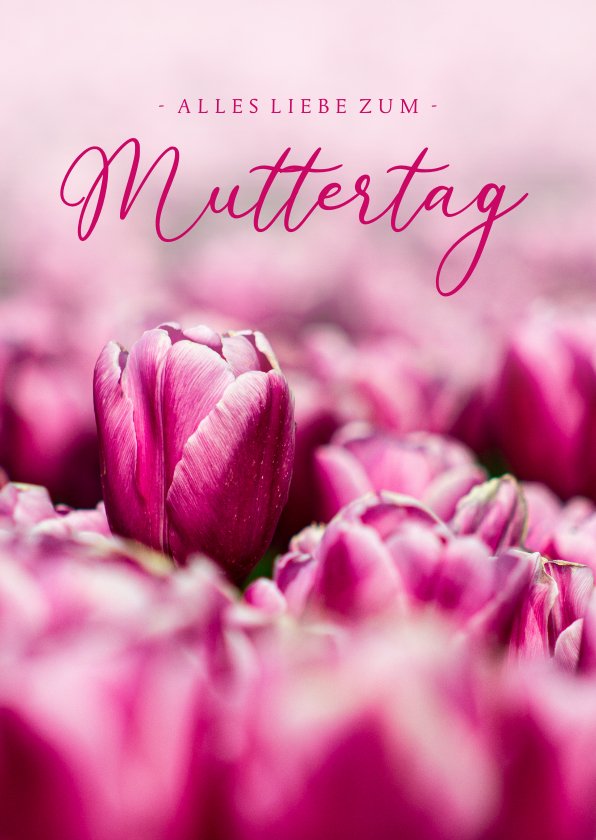 Muttertagskarte Mit Umschlag – 13,5x20,5 Cm, 300g/m² Papier, Innen Leer Zum Selbstgestalten