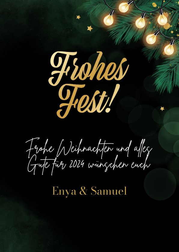 Weihnachtsgrüße Lichterkette, Weihnachtskugel Send a Smile