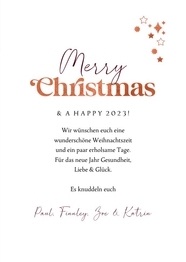 Weihnachtskarte 'Merry Christmas From The Dog' – Premium-Leinenkarton, 210 X 148 Mm, Mit Umschlag