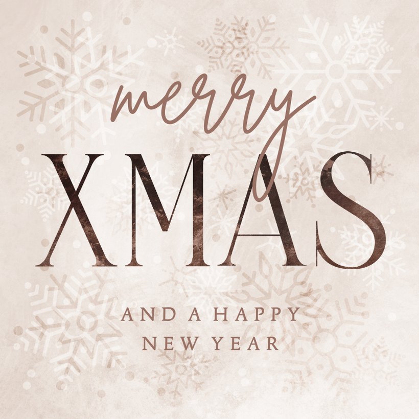 Old English Co. Weihnachtskarte „Be Merry Bright“ – Goldfolie, 15x15 Cm, Blanko Innen, Mit Umschlag
