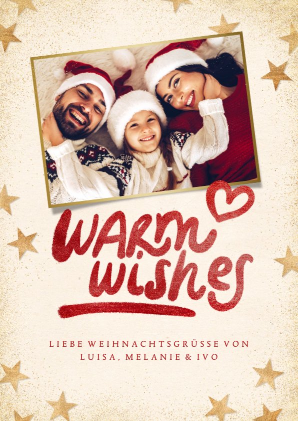 ICG Weihnachtskarte "Christmas Wishes For One I Love" – Romantische Karte Mit Spruch Für Den Partner
