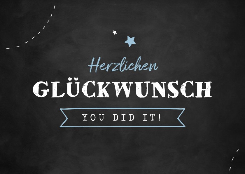 AbiGlückwunschkarte Schultafel Send a Smile