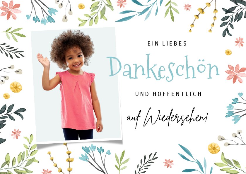 Dankeskarte Abschied Kindergarten Foto | Send a Smile