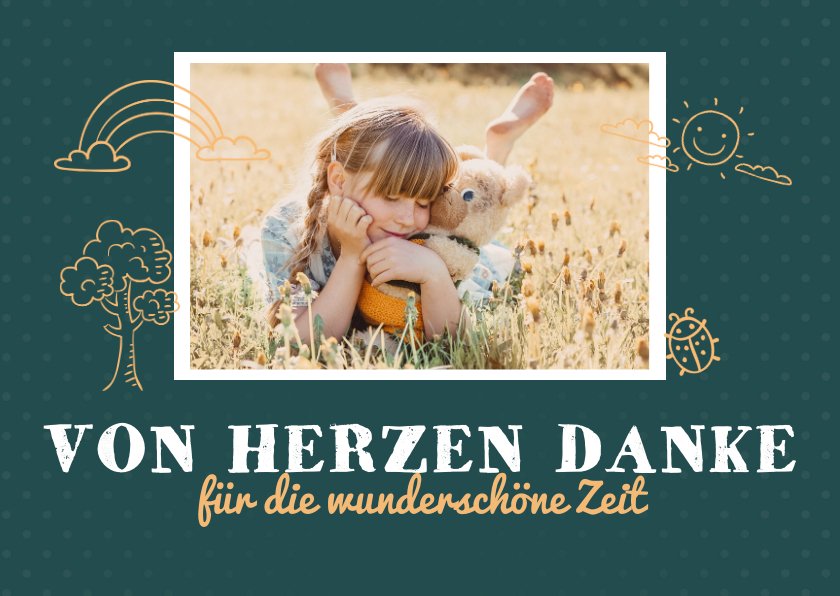 Dankeskarte Abschied Kindergarten Kita mit | Send a Smile