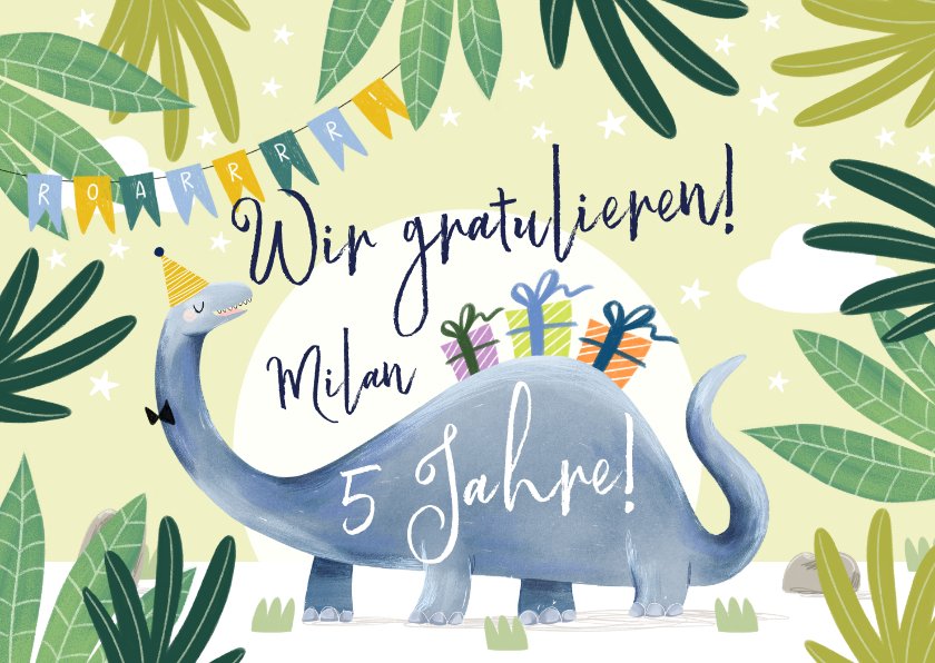 Second Ave Geburtstagskarte 'Cousinsaurus' – Dino-Motiv Für Cousin, 210x148 Mm