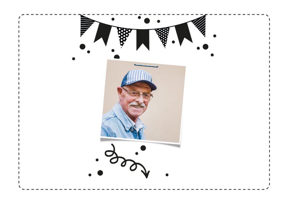 Einladung zum Ausstand Monochrom Rente Send a Smile