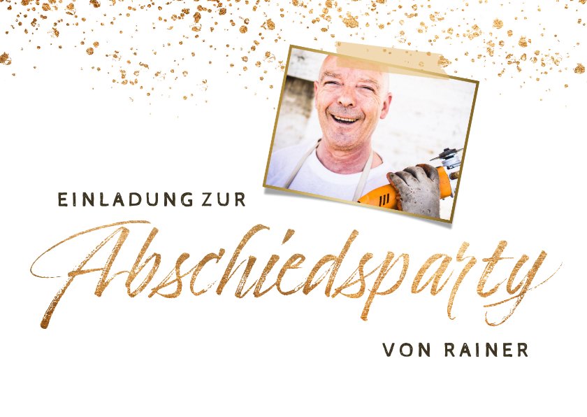 Einladung zur Abschiedsparty Foto Send a Smile