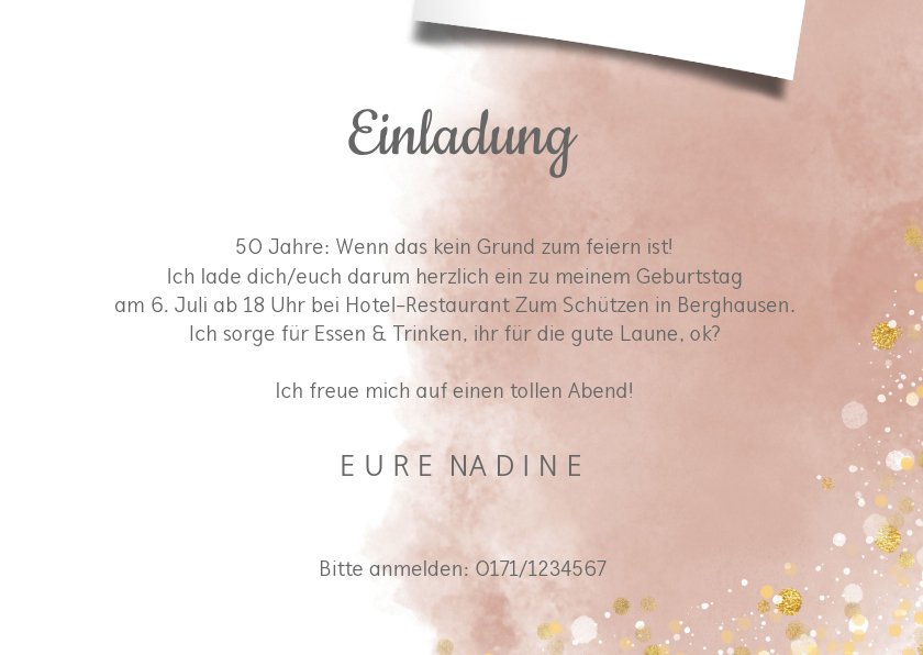 Geburtstagseinladung Foto mit Spruch Send a Smile