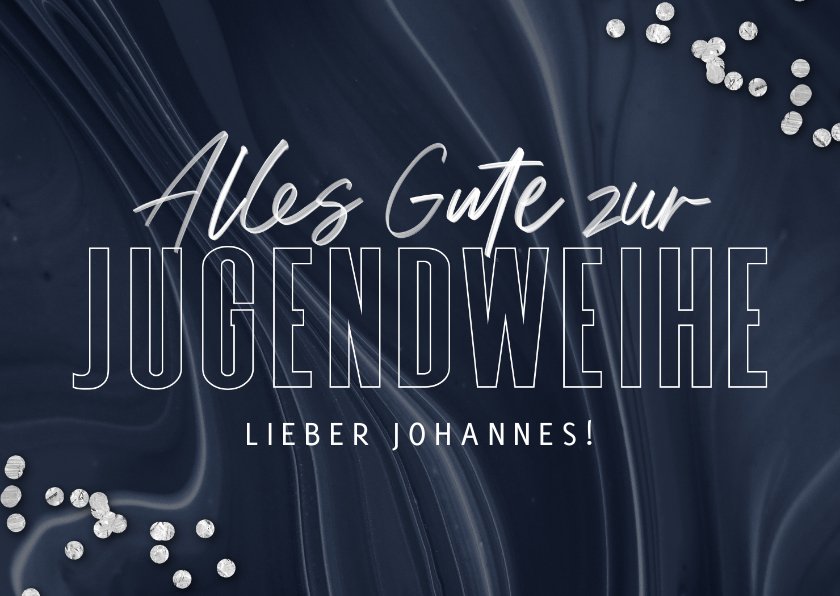 Gratulation Zur Jugendweihe Für Einen Jungen