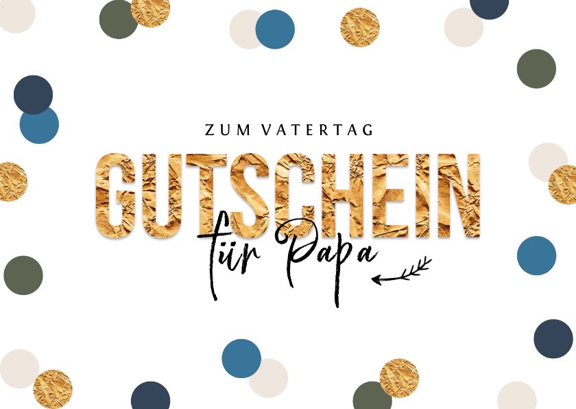 Gutschein zum Vatertag Konfetti | Send a Smile