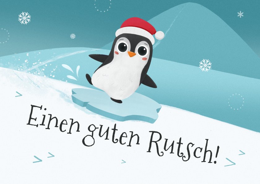 Guten Rutsch Pinguin