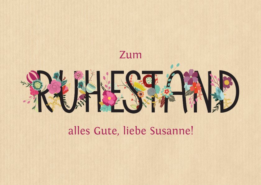 Geistlicher Im Ruhestand Mit 6 Buchstaben Ruhestand Karte Glückwunsch Buchstaben mit | Send a Smile