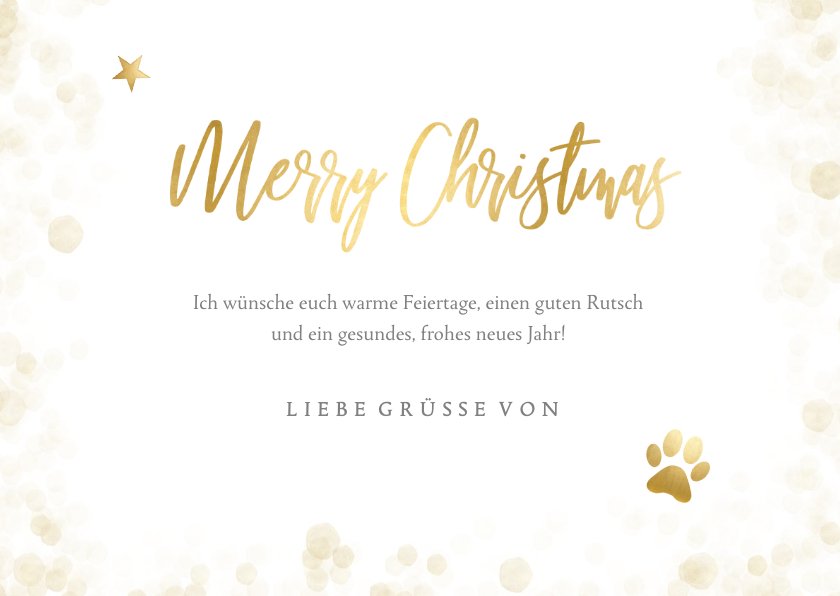 Weihnachtskarte eigenes Foto Hunde Send a Smile