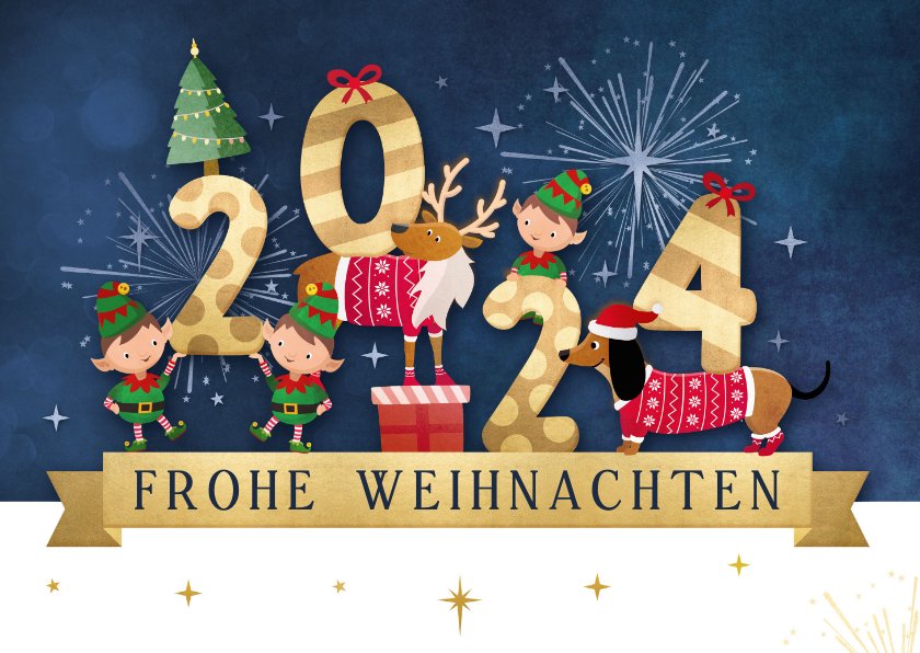 VEYLIN Weihnachts-Deko: Rentier-Wimpelkette Mit Schlitten – Bunte Party-Dekoration Für Fenster, Baum & Tisch