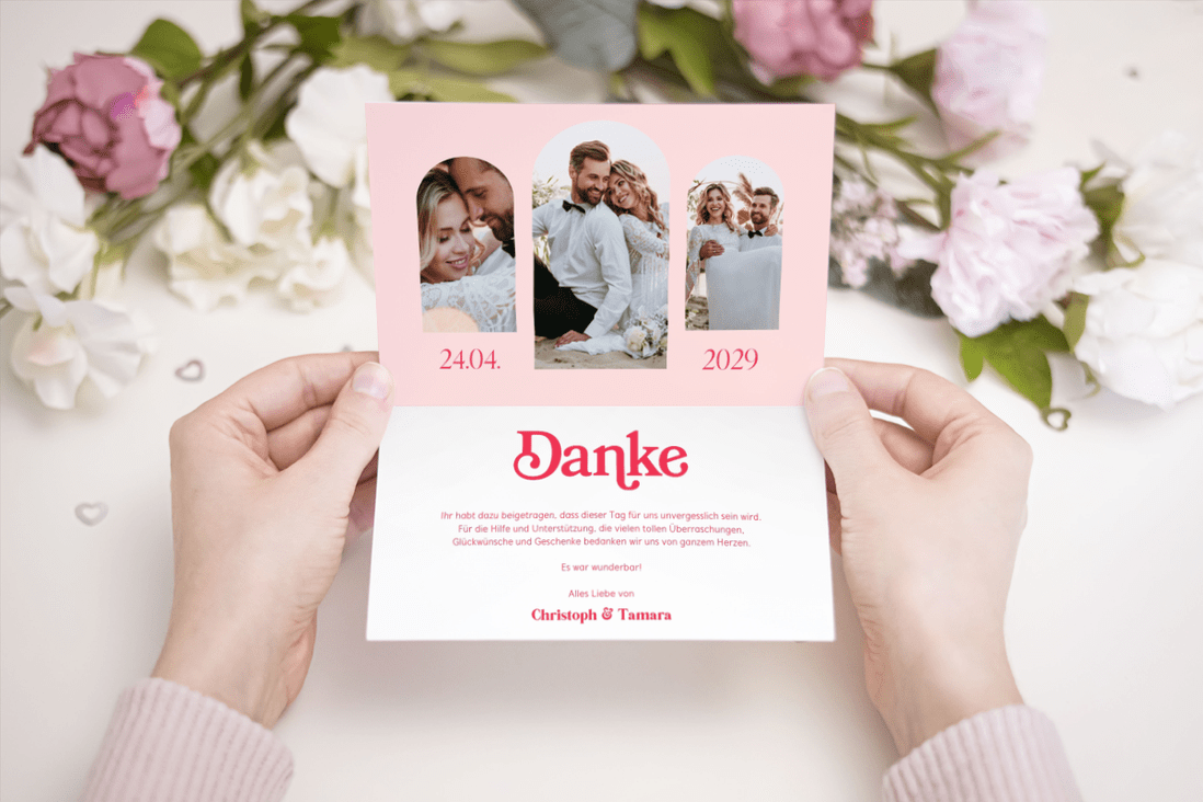 Text für die Dankeskarte zur Hochzeit: klassisch, lustig & mal anders