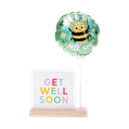 Mini-Luftballon ‘Bee well soon’ mit Kartenhalter 1