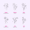 Personalisierte Lampe Geburtsblume (Bogen) 4