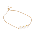 Armband ‘Herzchen’ (weiß/gold) 5