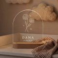 Personalisierte Lampe Geburtsblume (Bogen) 3