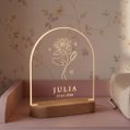 Personalisierte Lampe Geburtsblume (Bogen) 1