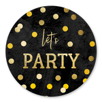 Let's party Konfetti schwarz