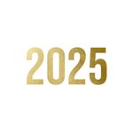 2025 Gold auf Weiß