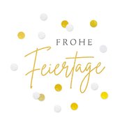 Frohe Feiertage Konfetti