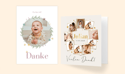 Dankeskarten zur Geburt