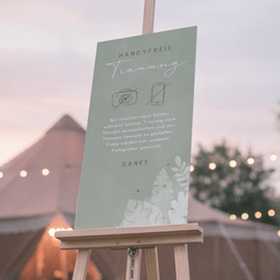 Willkommenschild für Hochzeit