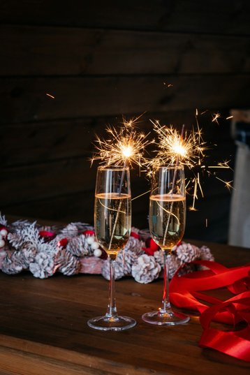 Silvester zuhause Deko
