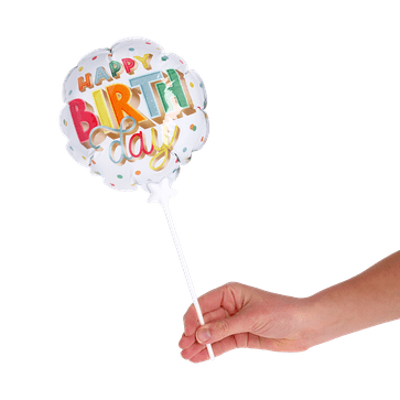 Mini-Luftballon Happy Birthday