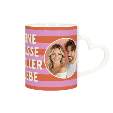 Valentinstag Tasse mit Herzhenkel