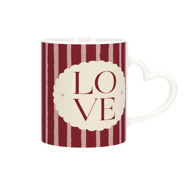 Valentinstag Tasse mit Herzhenkel