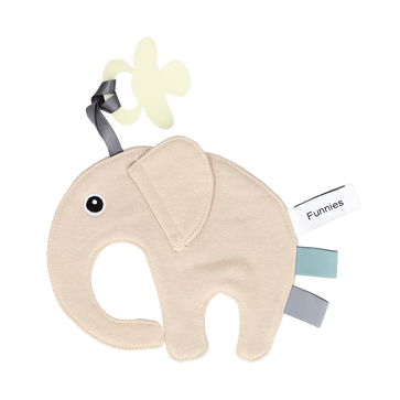 Schnulltertuch Elefant beige