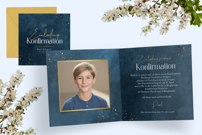 Einladungskarte Konfirmation mit Foto