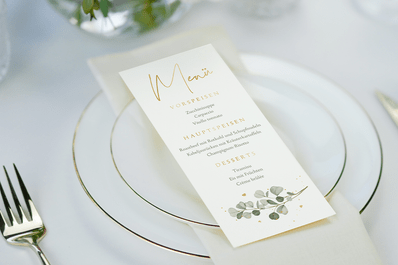 Menükarte schreiben