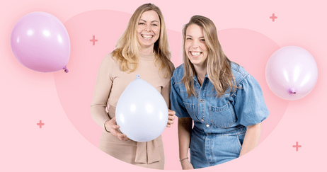 Frauen mit Luftballons