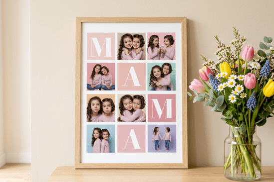 Wanddeko Poster Muttertagsgeschenk mit Foto Collage