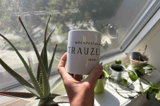 Trauzeugin fragen Tasse