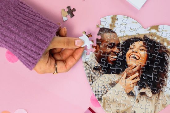 Herzpuzzle mit Foto