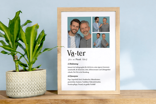 Vatertagsgeschenk mit Foto: Personalisiertes Poster für Papa