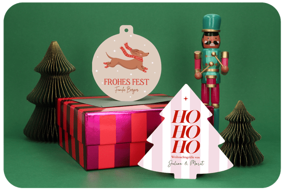 Weihnachtskarten besondere Form