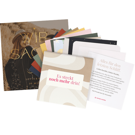 Hochzeitskarten Probedruck